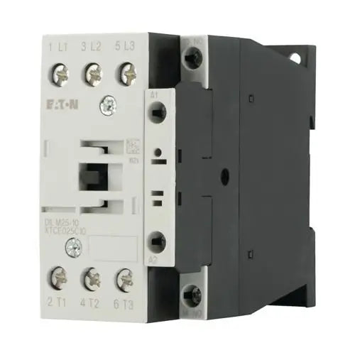 EATON Contactor, 3p+1N/O, 11kW/400V/AC3,DILM25-10(230V50HZ,240V60HZ)