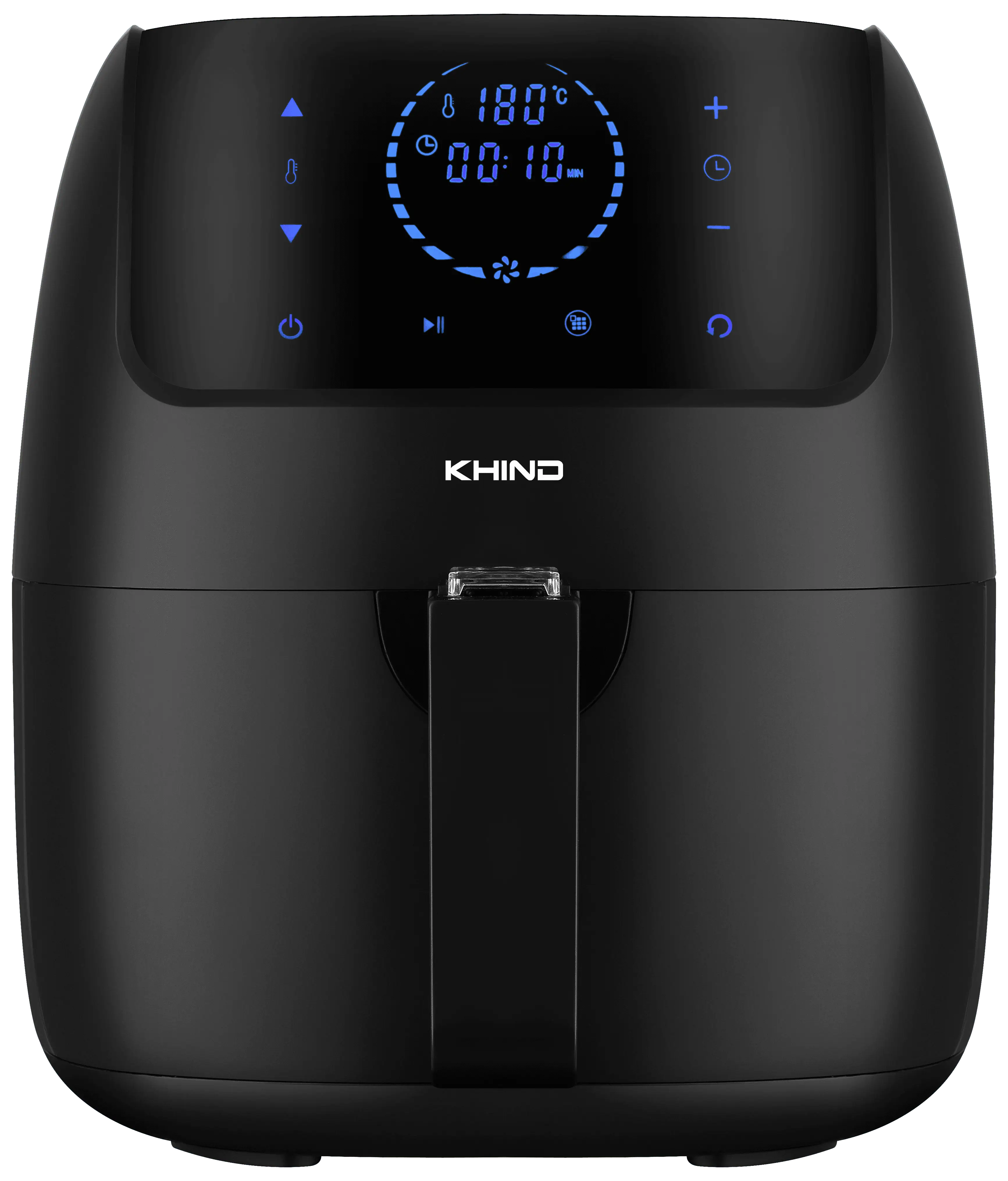 KHIND ARF3000 3.5L Digital Air Fryer with 8 Preset Menus, Touch Control, and Stainless Steel Grill - Black
