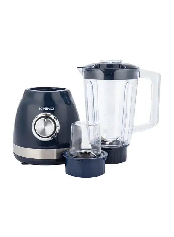 KHIND BL1562 Blender with 1.5L Jar & 0.6L Dry Mill Grinder (Black)