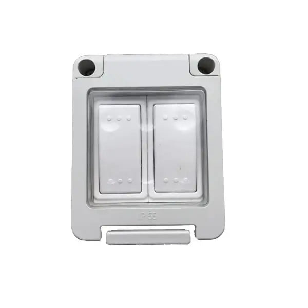 SNOWLITE Outdoor Weatherproof Switch 2 Gang 2 Way IP55