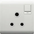 SCHNEIDER 15A 250V 1 Gang 3 Round Pin Switched Socket with Neon White
