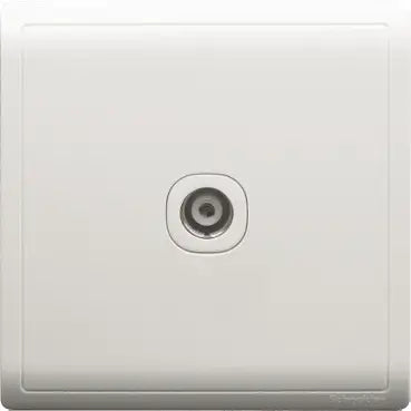 SCHNEIDER 1 Gang TV Socket White