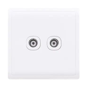 SCHNEIDER 2 Gang TV Socket White