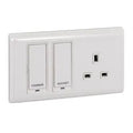 SCHNEIDER 45A Switch + 13 A Switched Socket White