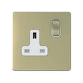 SNOWLITE 13A 1 Gang Switch socket Single Pole Gold