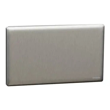 SCHNEIDER 2 Gang Blank Plate Stainless Steel