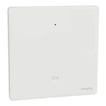 SCHNEIDER 20A 1 Gang DP with LED & Earth Painted White