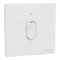 SCHNEIDER 32A 1 Gang DP with LED & Earth Painted White