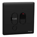 SCHNEIDER 13A 250V Switched Fused Connection Unit with Neon Jet Black