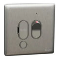 SCHNEIDER 13A 250V Switched Fused Connection Unit with Neon Stainless Steel