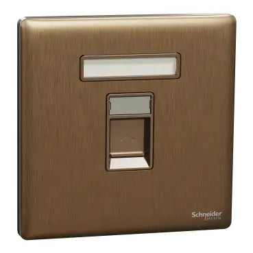 SCHNEIDER 1 Gang wall plate (without module) Dark Bronze