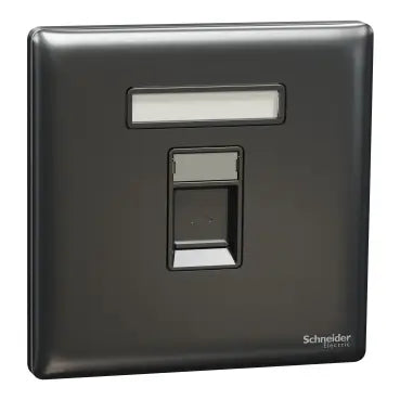 SCHNEIDER 1 Gang wall plate (without module)  Dark Grey