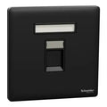SCHNEIDER 1 Gang wall plate (without module) Jet Black