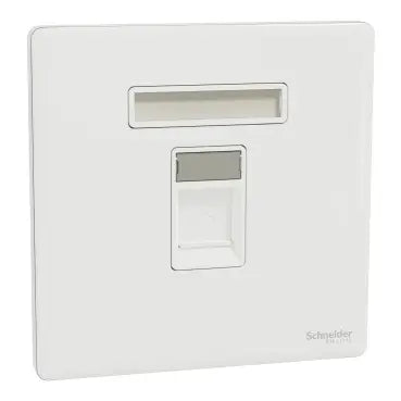 SCHNEIDER 1 Gang wall plate (without module) Painted White