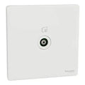SCHNEIDER 1 Gang TV Socket Painted White