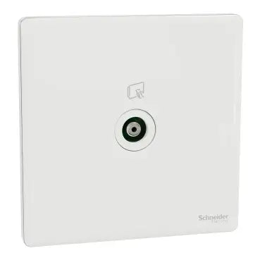SCHNEIDER 1 Gang TV Socket Painted White
