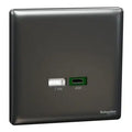 SCHNEIDER USB Charger USB A + USB C Dark Grey