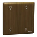SCHNEIDER 250W 2 Gang dimmer Antique Brass