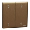 SCHNEIDER 250W 2 Gang dimmer Dark Bronze