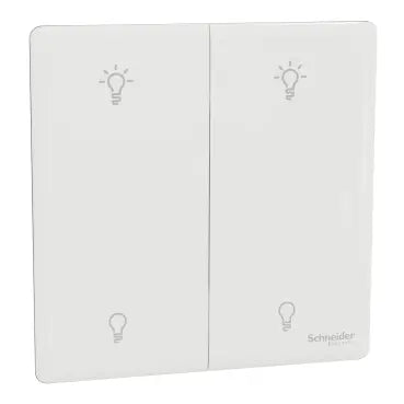 SCHNEIDER 250W 2 Gang dimmer Painted White