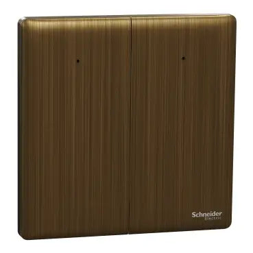 SCHNEIDER 16AX/20A 250V 2 Gang 2 Way Switch with LED Light Antique Brass