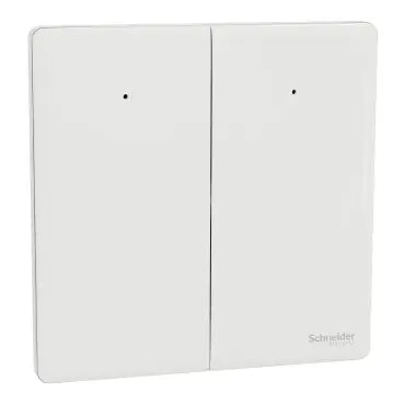 SCHNEIDER 16AX/20A 250V 2 Gang 2 Way Switch with LED Light Painted White