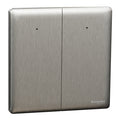 SCHNEIDER 16AX/20A 250V 2 Gang 2 Way Switch with LED Light Stainless Steel