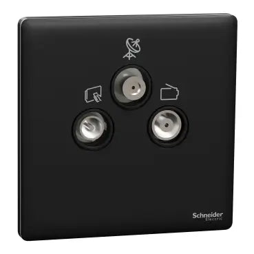 SCHNEIDER SMATV socket Jet Black