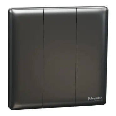 SCHNEIDER 16AX/20A 250V 3 Gang 2 Way Switch Dark Grey
