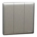 SCHNEIDER 16AX/20A 250V 3 Gang 1 Way Switch Stainless Steel