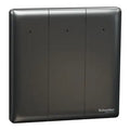 SCHNEIDER 16AX/20A 250V 3 Gang 2 Way Switch with LED Light Dark Grey