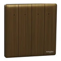 SCHNEIDER 16AX 250V 4 Gang 1 Way Switch with LED Light Antique Brass