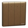 SCHNEIDER 10AX 250V 4 Gang 2 Way Switch with LED Light Dark Bronze