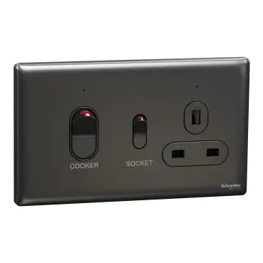 SCHNEIDER 45A Cooker Control Unit Dark Grey