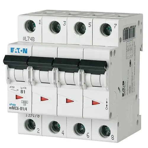 EATON MCB 6A C 6kA 4pole