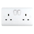 SNOWLITE 13A 2 Gang Switch socket Double Pole