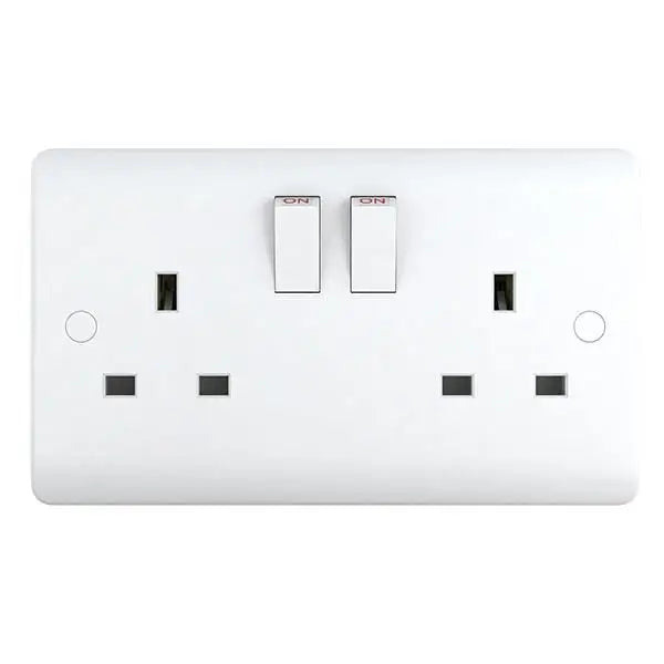 SNOWLITE 13A 2 Gang Switch socket Double Pole