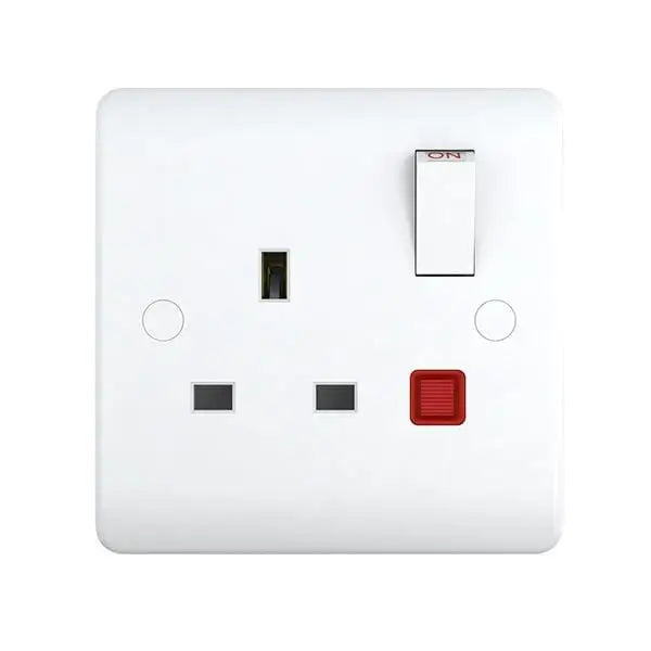 SNOWLITE 13A 1 Gang Switch socket Single Pole with Neon