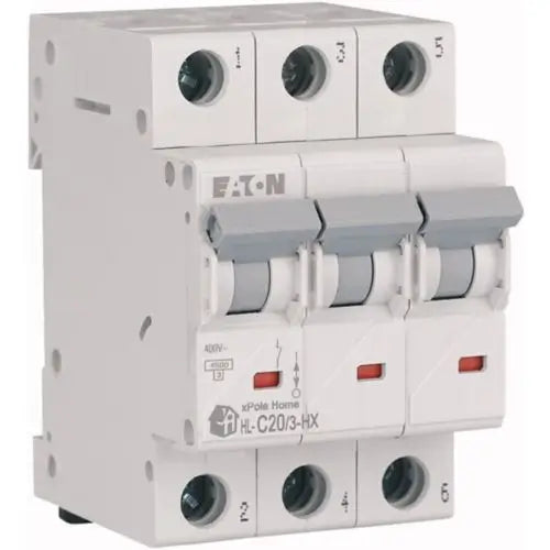 EATON Miniature Circuit brker 3-pole C-char 20-A, 6kA