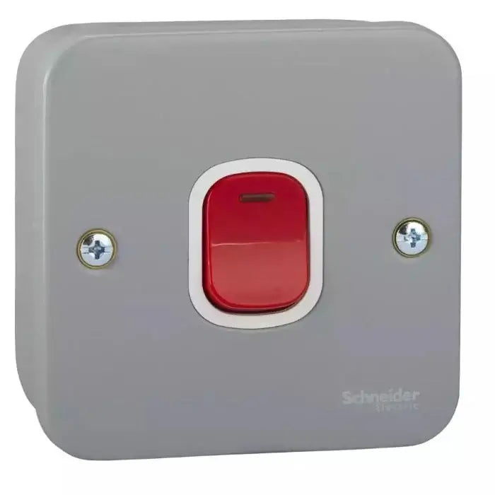 SCHNEIDER Double Pole 45A DP Switch with Neon 3x3