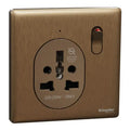 SCHNEIDER 16A 1 Gang International socket Dark Bronze