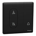 SCHNEIDER 1 Gang Bell Switch Jet Black