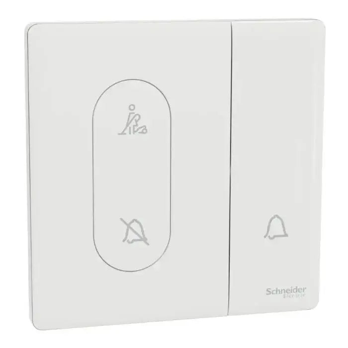 SCHNEIDER 1 Gang Bell Switch Painted White