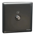SCHNEIDER SAT Socket, F Type  Dark Grey