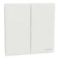 SCHNEIDER 10A 250V 2 Gang Press Switch Painted White