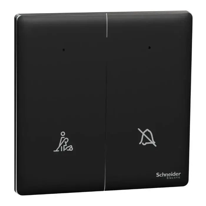 SCHNEIDER 2 Gang switch, Neon Jet Black