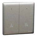 SCHNEIDER 2 Gang switch, Neon Stainless Steel