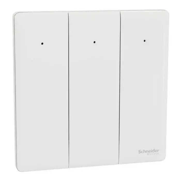 SCHNEIDER 16AX/20A 250V 3 Gang 2 Way Switch with LED Light Painted White