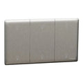 SCHNEIDER 250W 3 Gang dimmer Stainless Steel
