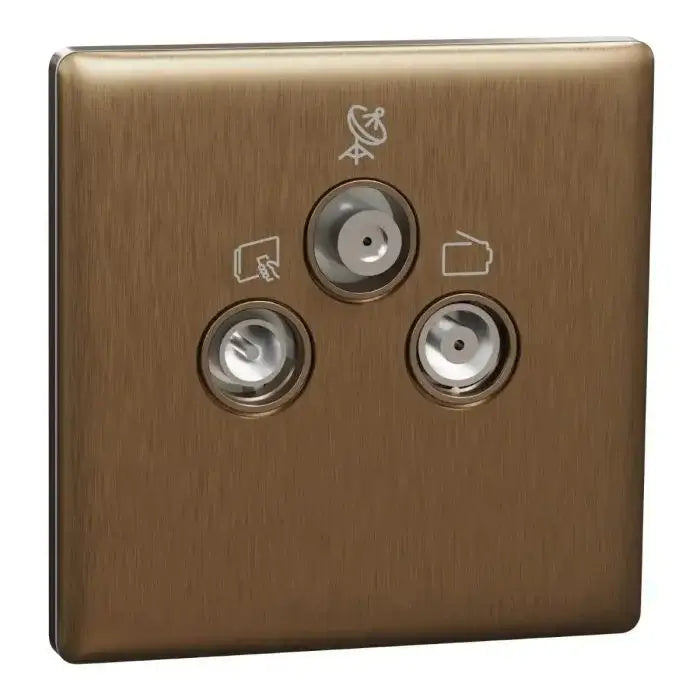 SCHNEIDER SMATV Socket Dark Bronze